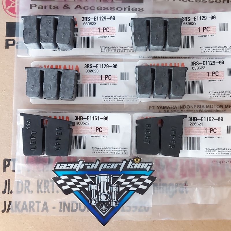 KARET DAMPER PEREDAM HEAD BAGIAN DEPAN RX KING, RXS, YT115 ORIGINAL YAMAHA 3HB-E1161-00 3HB-E1162-00