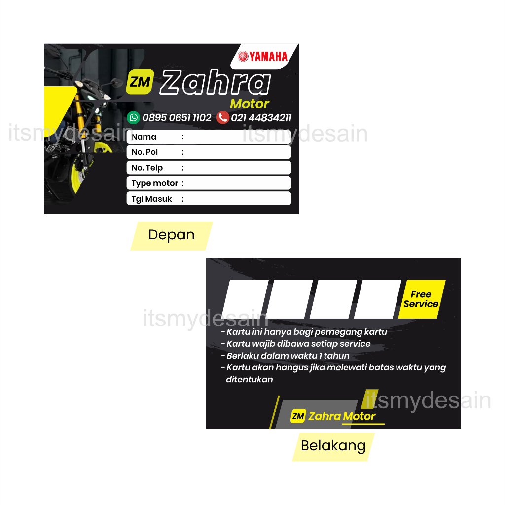 

KARTU MEMBER GYM / BARBERSHOP / KARTU SERVIS MOTOR / KARTU NAMA / KARTU