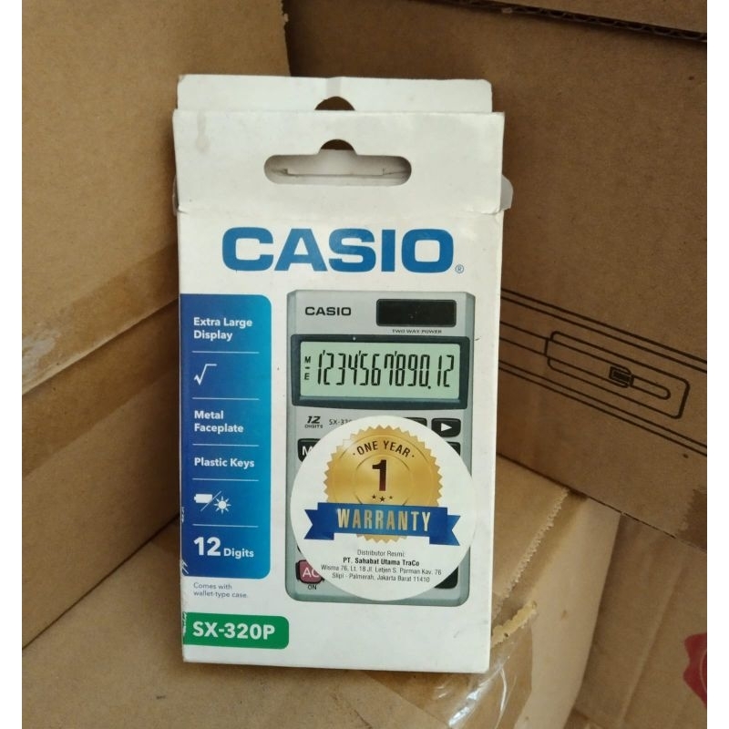 

CASIO KALKULATOR SX 320P KALKULATOR POCKET 12 DIGIT