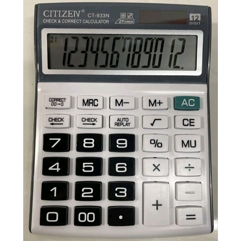

Kalkulator Citizen tipe CT-933N (Kalkulator 12digit/2power energy/117steps) khusus dagang,wiraswasta,bisnis)