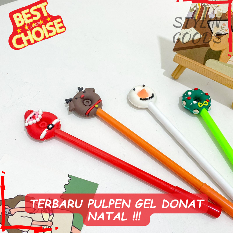 

PULPEN GEL TEMA DONAT NATAL V2 ADA RUSA SANTA CLAUS MISTLETOE MANUSIA SALJU VARIAN 4 8 12 PCS PERLENGKAPAN SEKOLAH / MERCHANDISE IMUT LUCU BISA COD