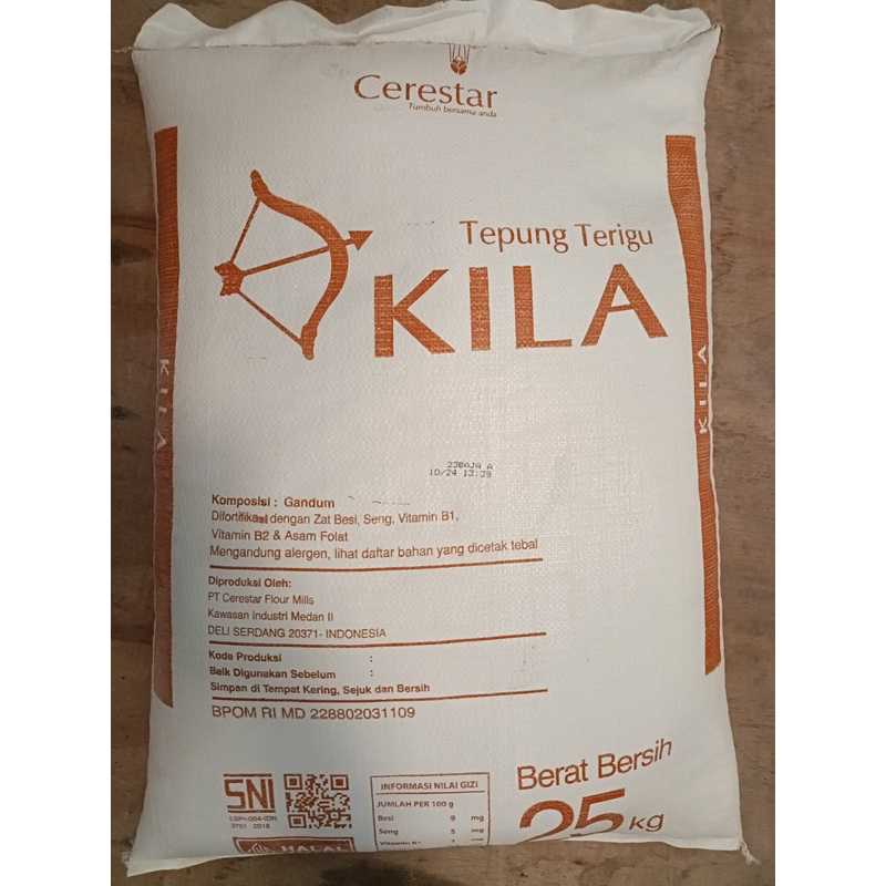

Tepung Terigu KILA 25 KG / Tepung Kualitas Premium / Tepung Terigu Gandum Medan Murah