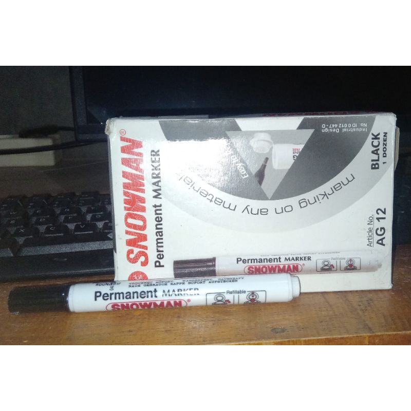 

Spidol Snowman Permanent Marker Warna Hitam
