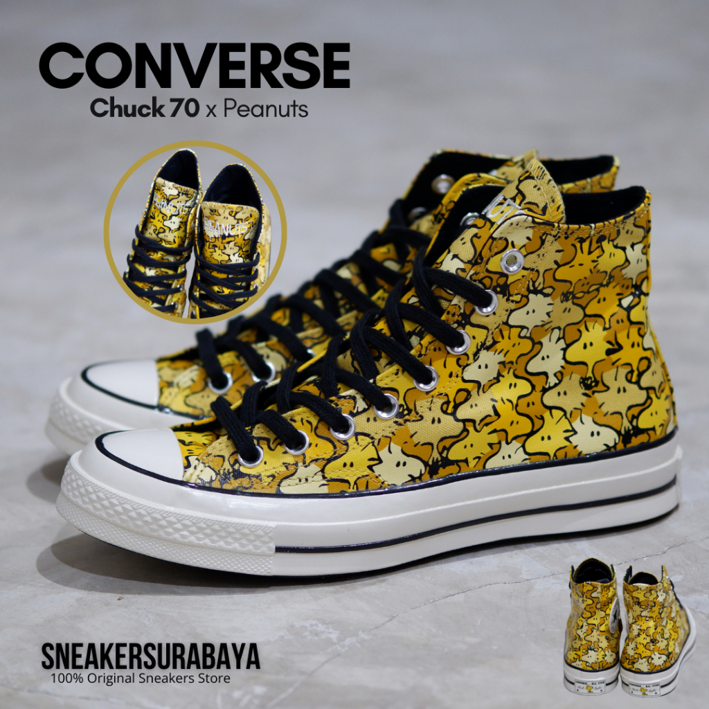 PEANUTS X CONVERSE CHUCK TAYLOR 1970S HI WOODSTOCK