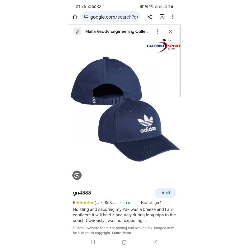 Adidas 3 foil original caps