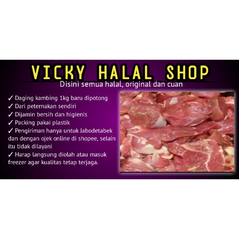 

DAGING KAMBING DOMBA MUDA MURNI 1KG TANPA TULANG DAN CAMPURAN FRESH SEGAR