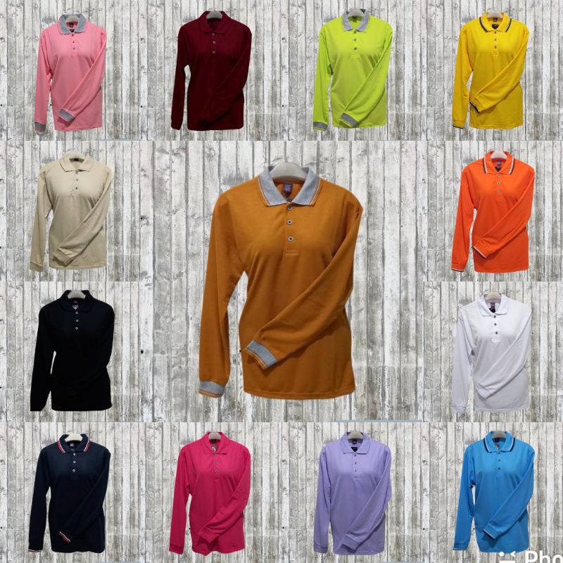 Atasa Kaos Kerah Polo Shirt Kaos Kerah Polo Lengan Panjang Atasa Olahraga