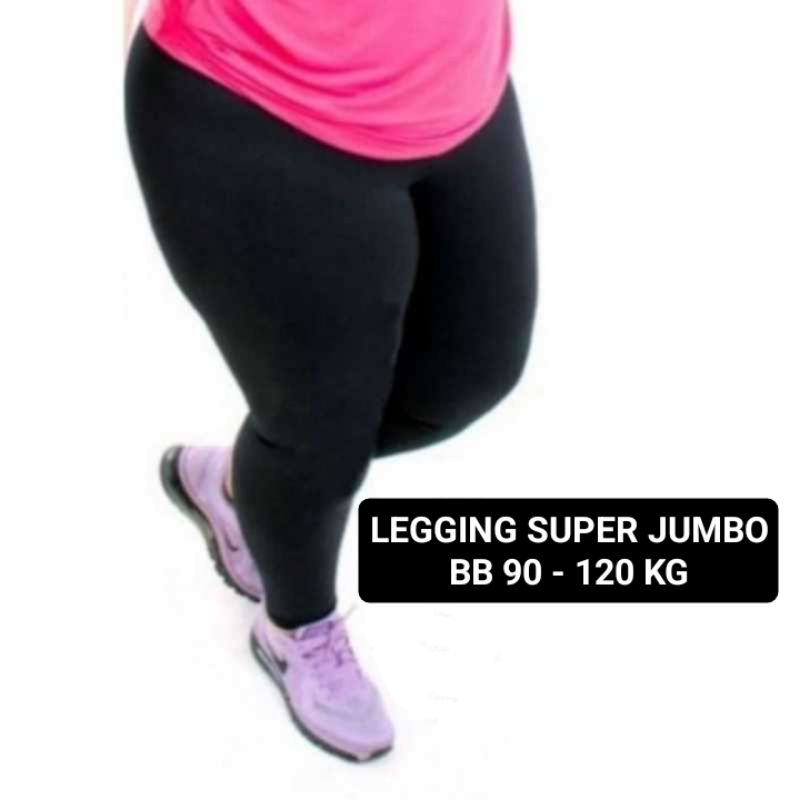 Legging SUPER JUMBO Bahan Spandek BB 90-120 KG | Legging Polos Wanita XXXL/3XL