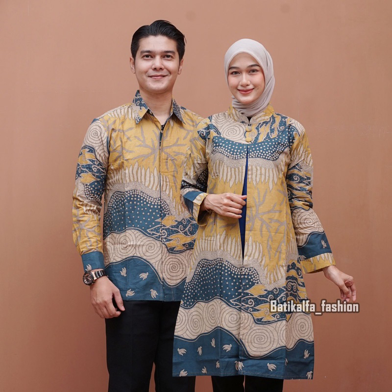 Couple Batik Tunik Bahan Kain Katun - Motif Widodari