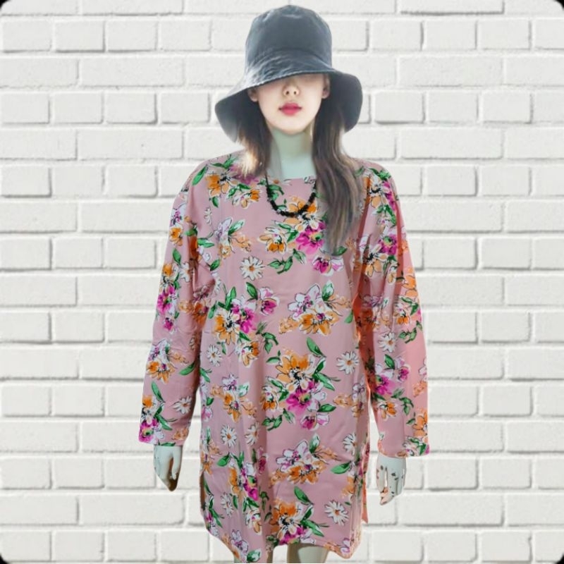 Atasan Jumbo Wanita Lengan Panjang LD 120 Bahan Kaos Impor