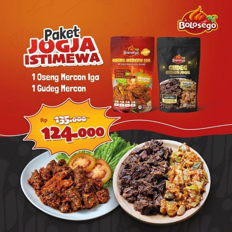 

BERGARANSI! PAKET JOGJA ISTIMEWA (1 OSENG MERCON IGA & 1 GUDEG TETELAN) BOLOSEGO-HALAL