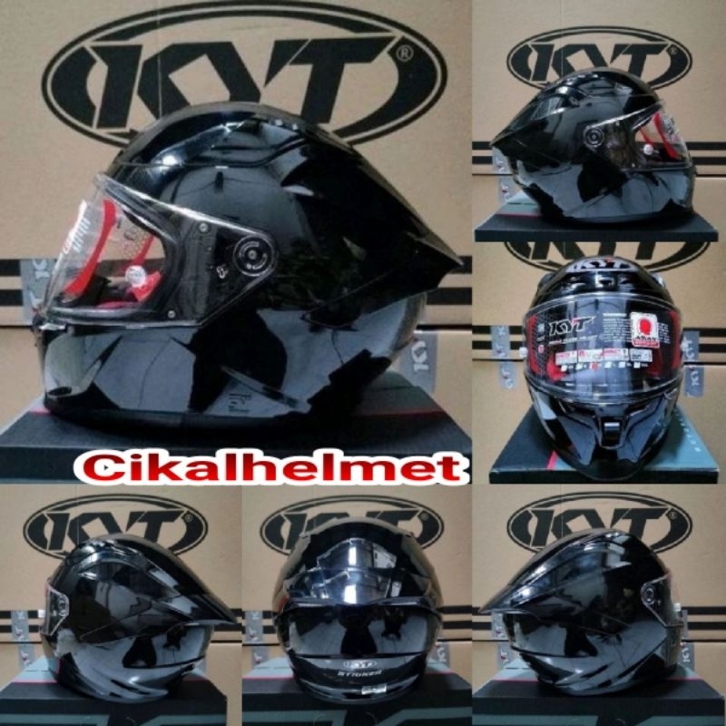 HELM KYT STRIKER SOLID BLACK GLOSSY KYT STRIKER SOLID ORIGINAL KYT