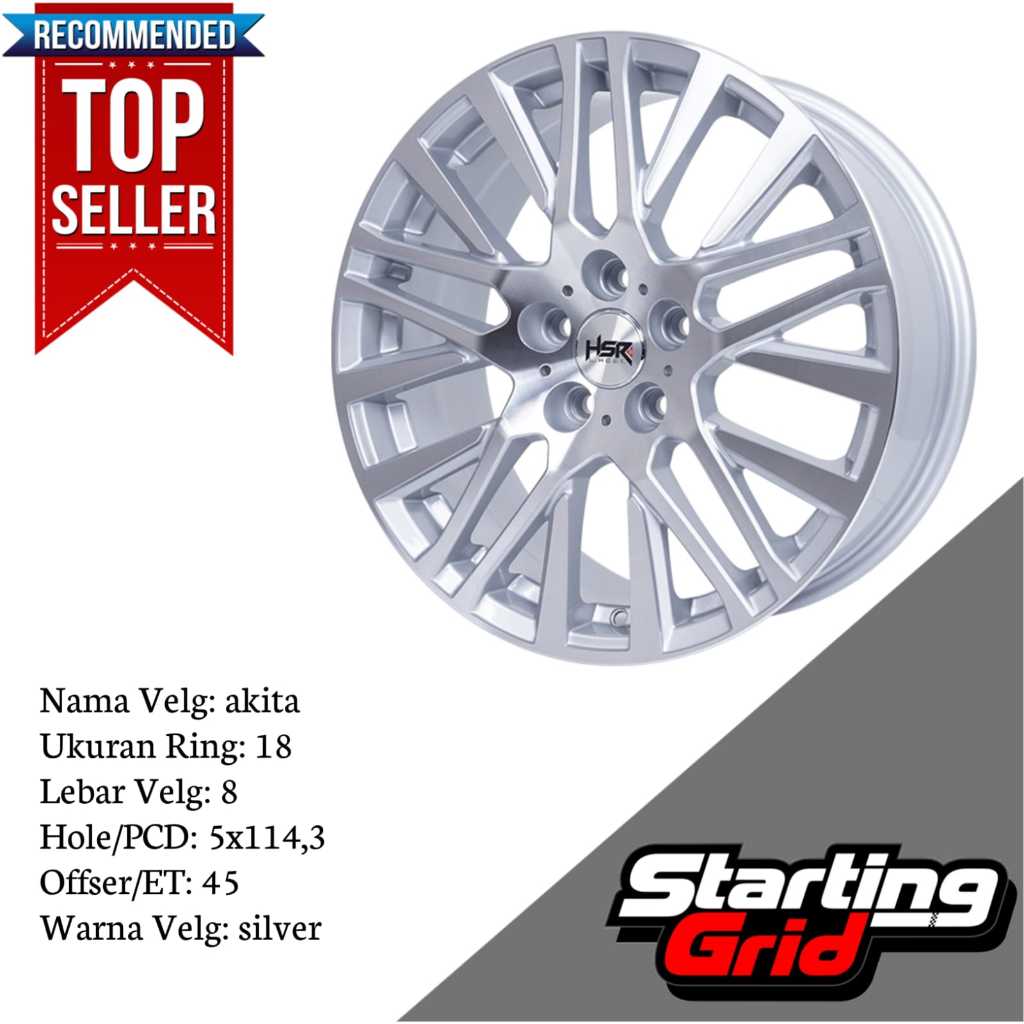 Velg Mobil HSR Ring 18 Untuk Terios, Rush, Xpander, Grand vitara, Lexus, Alphard, Vellfire - Free On