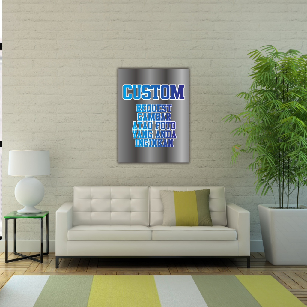 ROKUGAN Dekorasi Hiasan Dinding Custom / Foto / Logo / Pemandangan / Artis - KANVAS