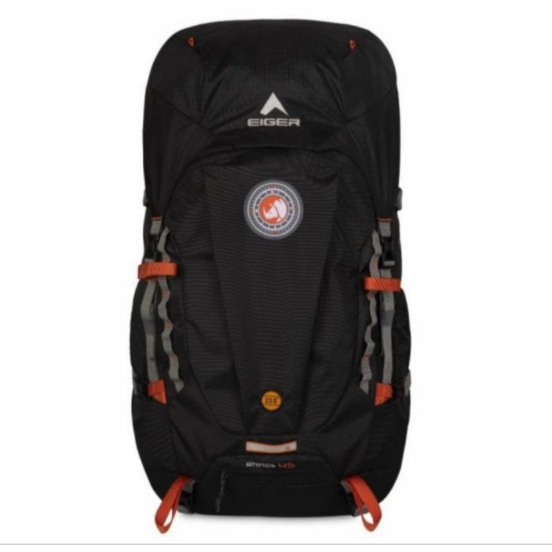 Eiger1989 Rhinos 45L 1A Rucksack Carrier Black Tas Gunung - ORIGINAL