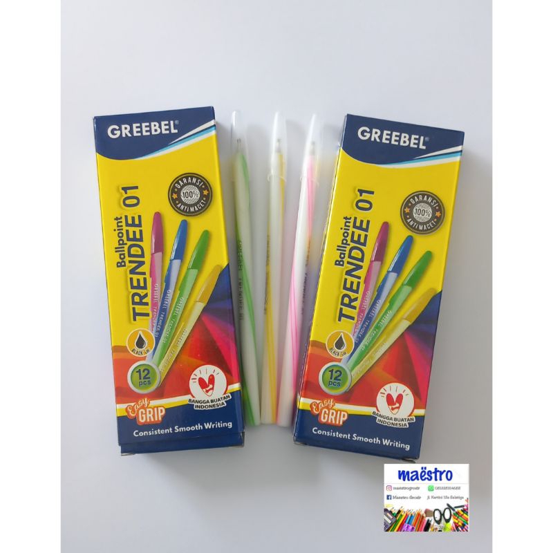 

Bolpen grebel trendee / Pena ulir murah berkualitas