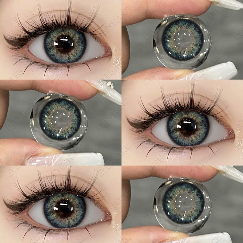 【COD】KING Softlens Abu-abu/Coklat/Biru 1 pasang Lensa Kontak Warna Alami Contact Lens Lensa Kontak G