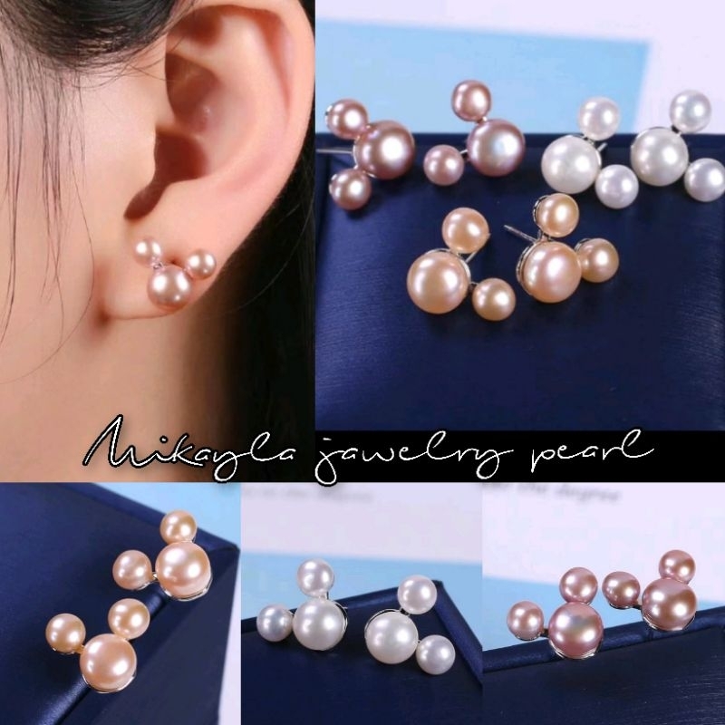 Giwang perak mutiara lombok|Giwang mutiara asli lombok|Anting mutiara lombok|Anting perak mutiara ta