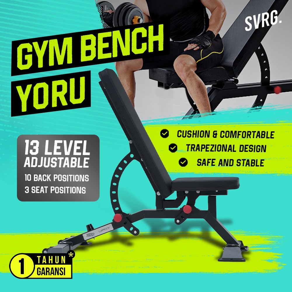 SVRG. Gym Bench Yoru – Adjustable Gym Bench -  Weightlifting Bench