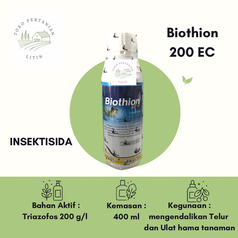 Biothion 200 EC - 400 ml (Insektisida) Mengendalikan Telur dan Ulat hama tanaman