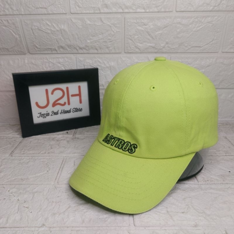 Topi Baseball MLB Houston Astros Setelan Warna Hijau Muda Kondisi 90%