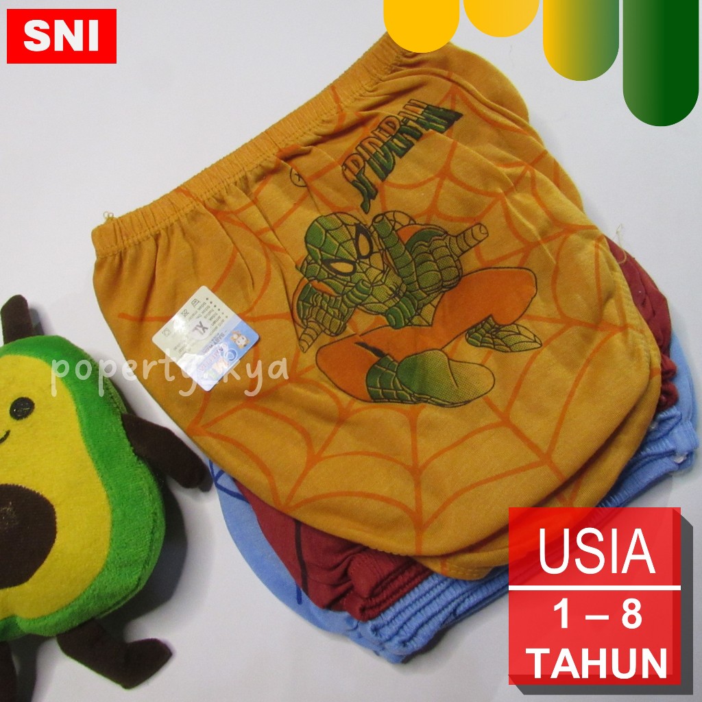 CD 12 pcs celana dalam anak laki laki 4 warna polos lusinan cd anak cwo dalaman anak laki laki usia 