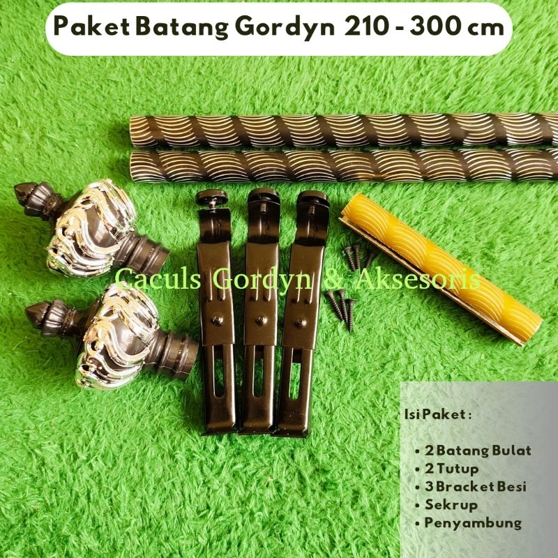 Batang Gorden 2 Meter - 3 Meter Fullset Besi Murah Tutup Mutiara