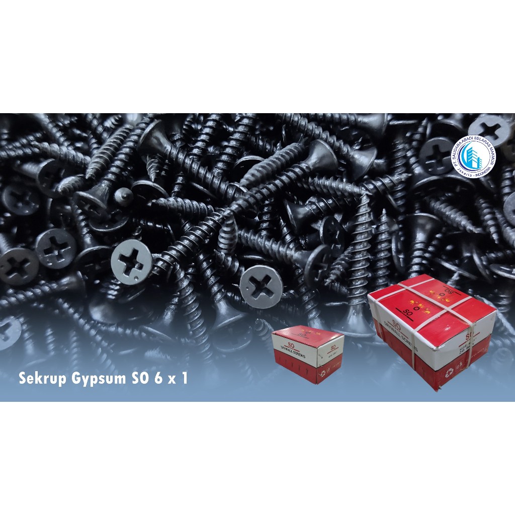 Sekrup Gypsum / Skrup Gypsum 6x1 SO (1 Box)