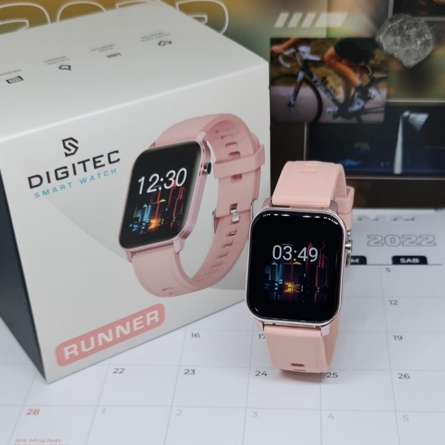 Digitec Runner Smartwatch Karet- Multifungsi- Original -Pink