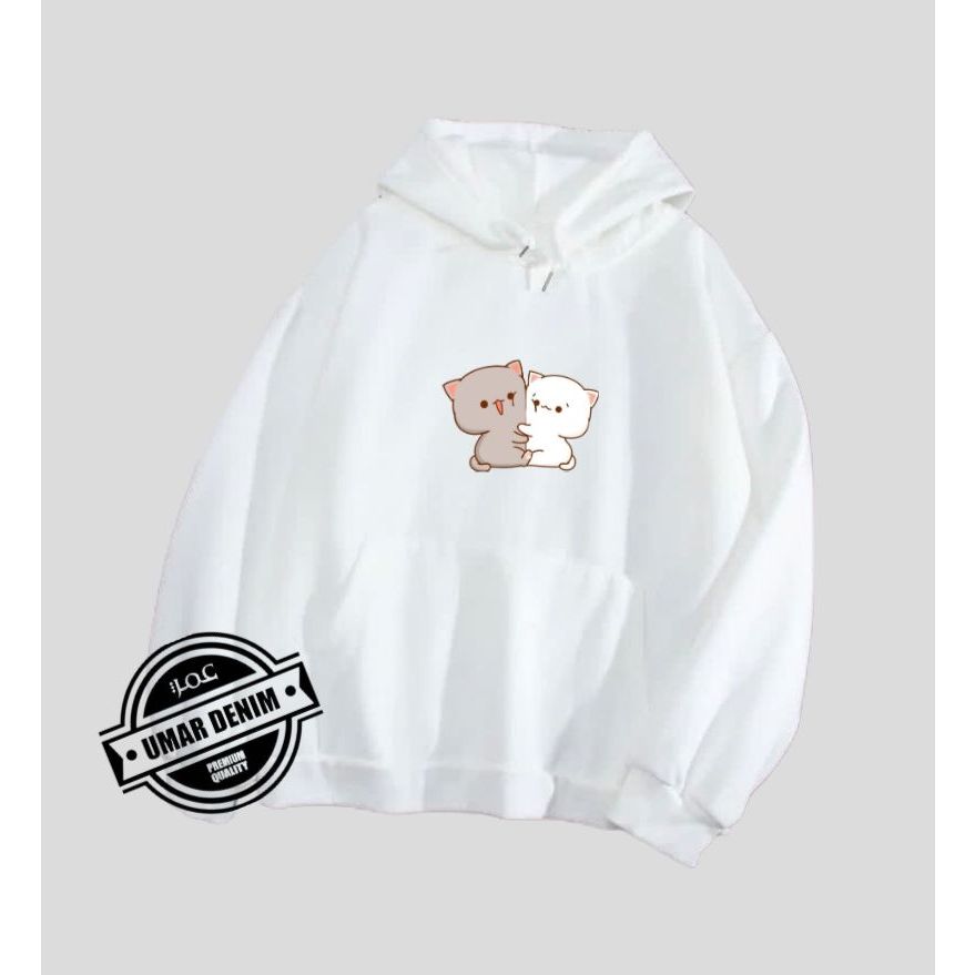 Hoodie Sweater Hug Kitten Cute Couple Size L XL XXL