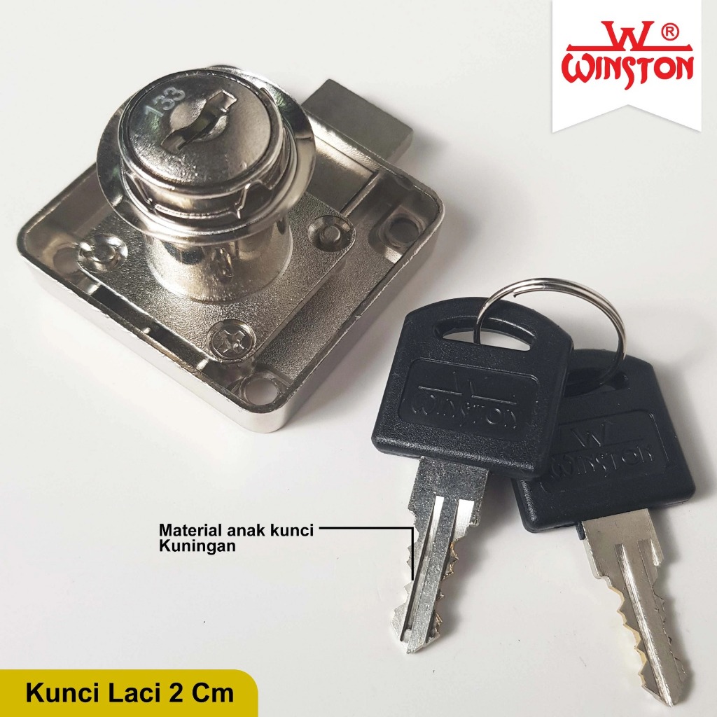 Kunci Laci Lemari Loker Panjang 2-3 cm Winston / 51038 / 51028 winston seperti kunci hafele