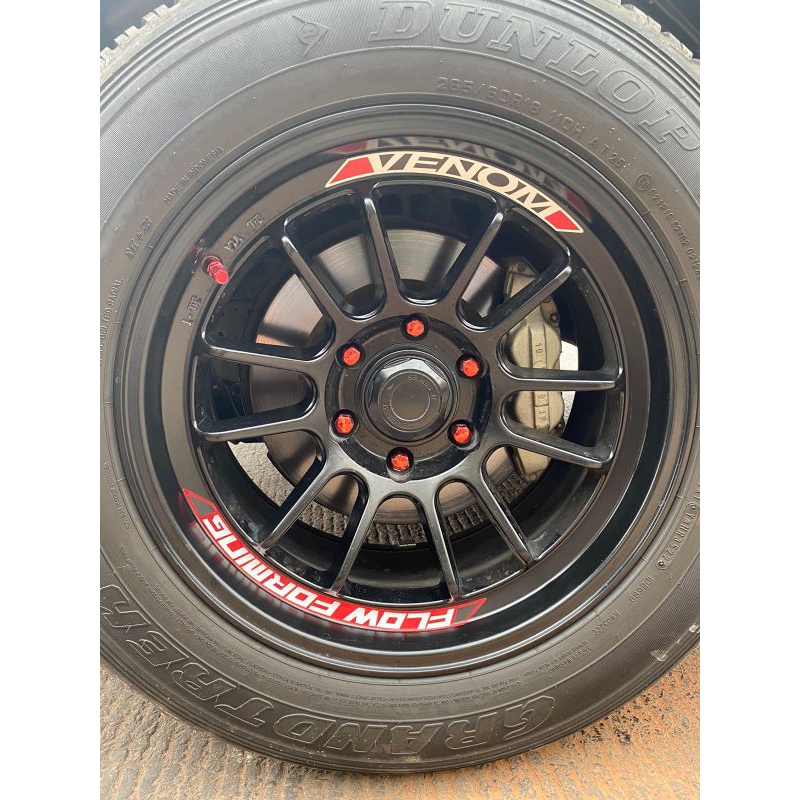 stiker velg venom lenso R18- R15  untuk 4 velg