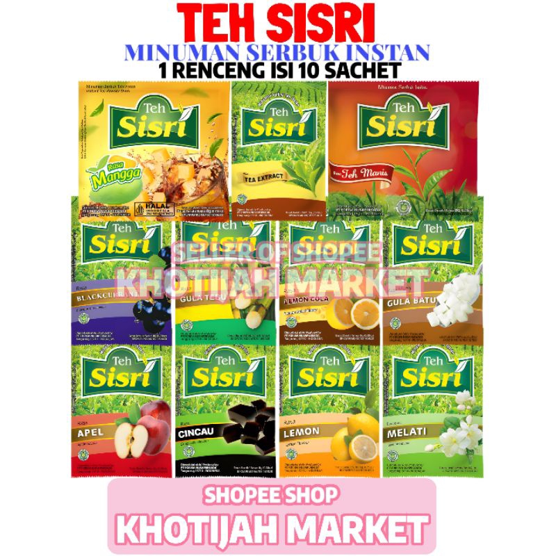 

Teh Sisri Minuman Serbuk 1 Renceng Isi 10 Sachet