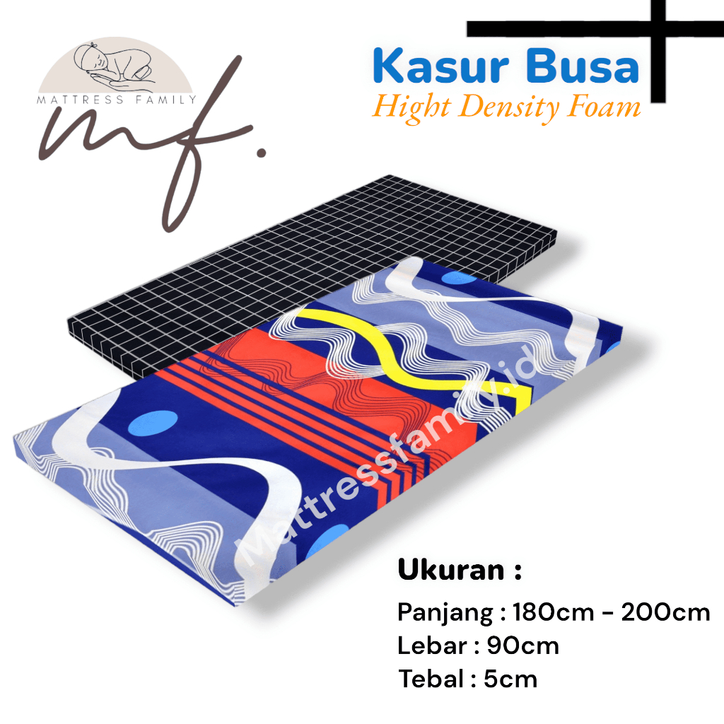 Promo Kasur Lantai Busa High Density 200×90×5 Anti Kempes Untuk 1 Orang