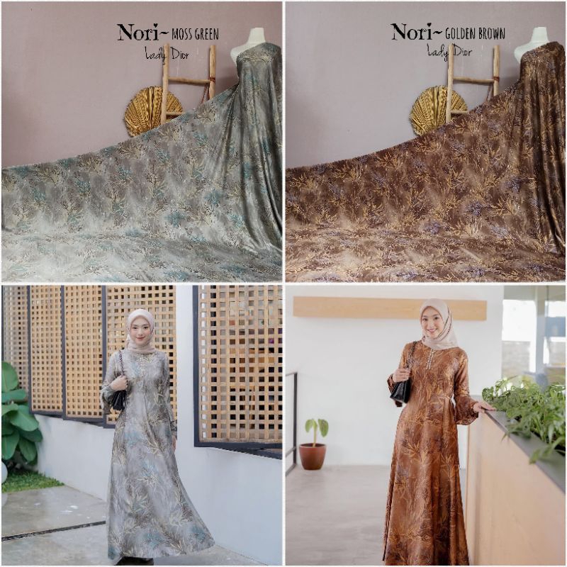(HARGA TAKE ALL) KAIN SERAGAM LEBARAN BAHAN MAXMARA LADY DIORA NORI