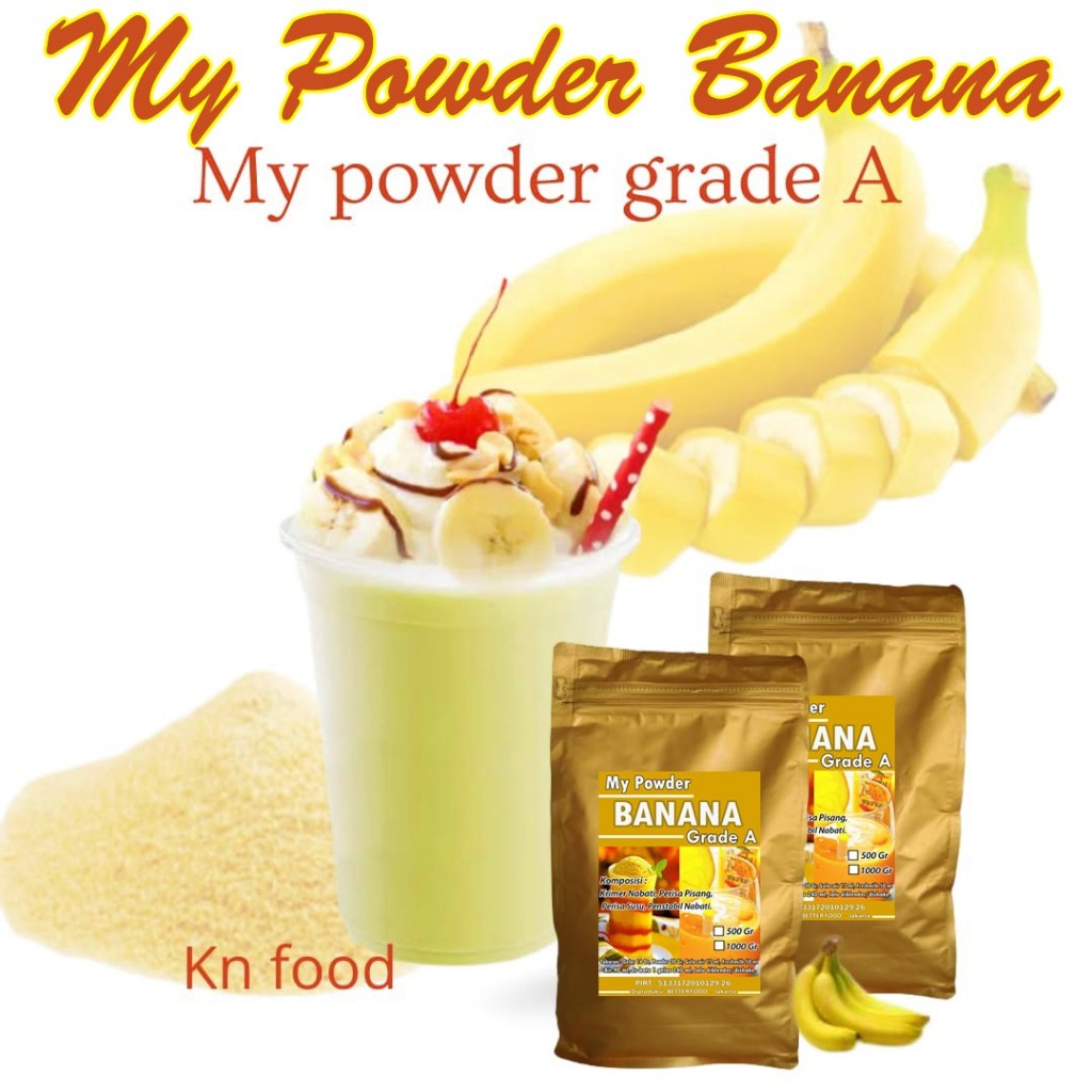 

( 1 KG ) BANANA MY POWDER GRADE A / BUBUK MINUMAN INSTAN KEKINIAN.