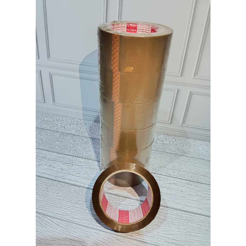 

Lakban Coklat G tape 48 mm x 90 Yard isolasi 2 inch merah