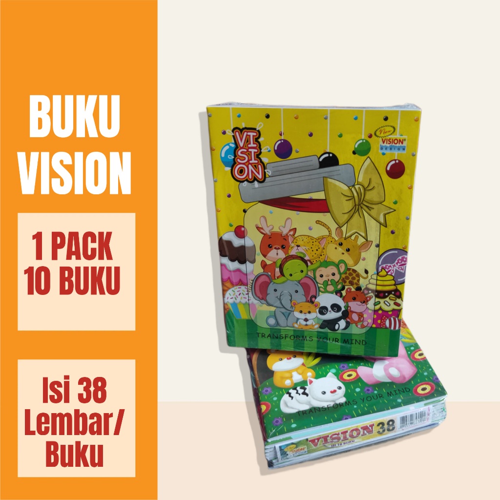 

BUKU TULIS VISION ISI 38 LEMBAR 1 PAK ISI 10 BUKU