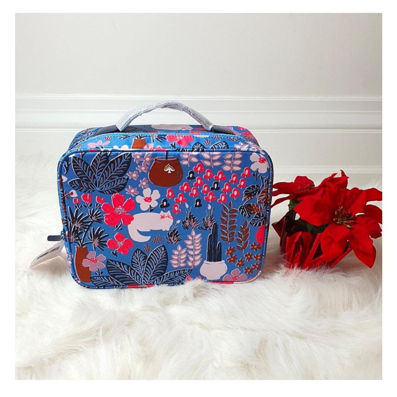 Kate Spade Travel Cosmetic Jae Garden Cat AUTHENTIC
