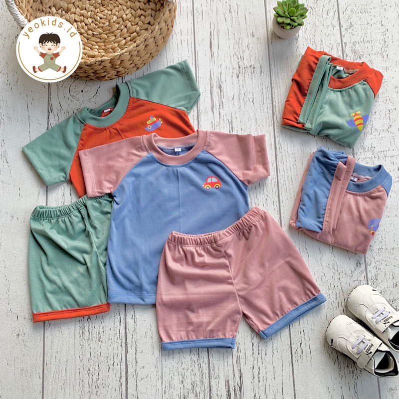 [Yeokids] Setelan Anak Two Tone/ Color Block