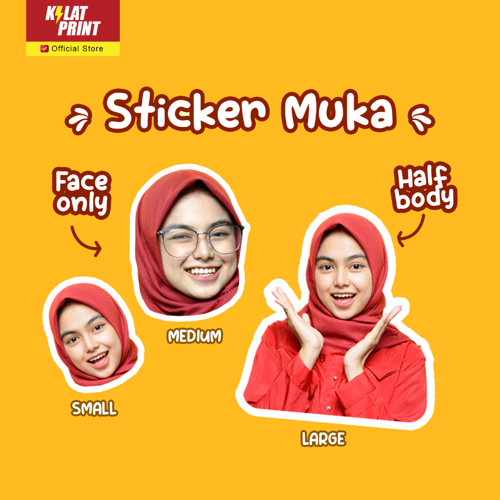 

Stiker Custom Face Wajah Suka Suka Sticker Muka