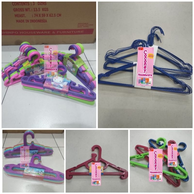 Hanger Baju / Gantungan Baju / Hanger Plastik / Hanger Kawat / Gantungan Baju Dewasa / Gantungan Baj