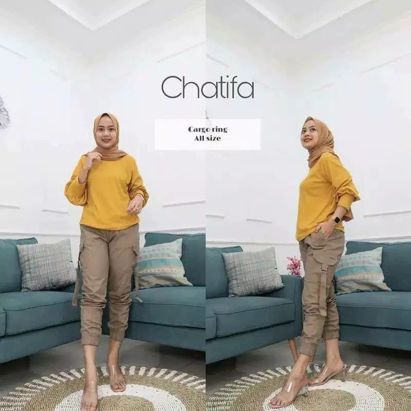 CELANA JOGER WANITA //CELANA CARGO WANITA// JOGER CARGO WANITA Bahan Twil