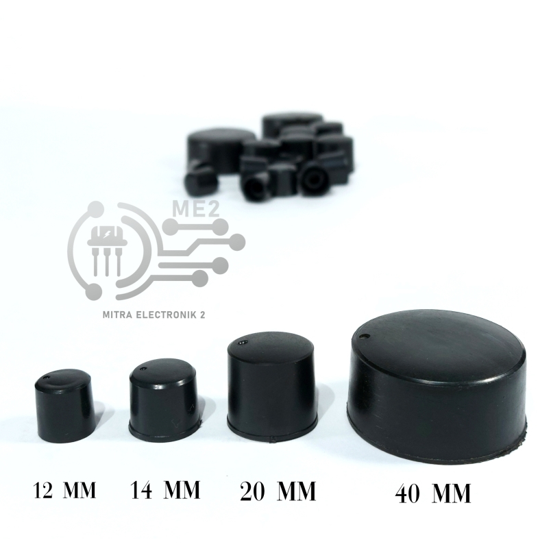 Knop Potensio Amplifier Hitam Kecil Sedang Tangung Besar