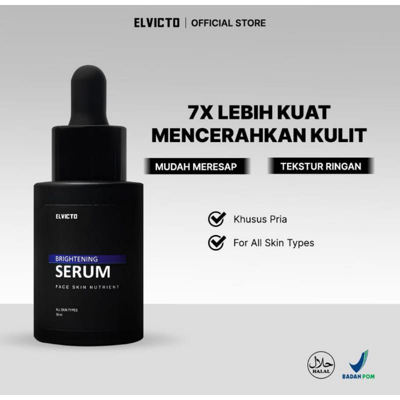 [BISA COD ] ELVICTO BRIGHTENING SERUM WAJAH PRIA|SERUM PENCERAH WAJAH BPOM|SERUM PENGHILANG JERAWAT 