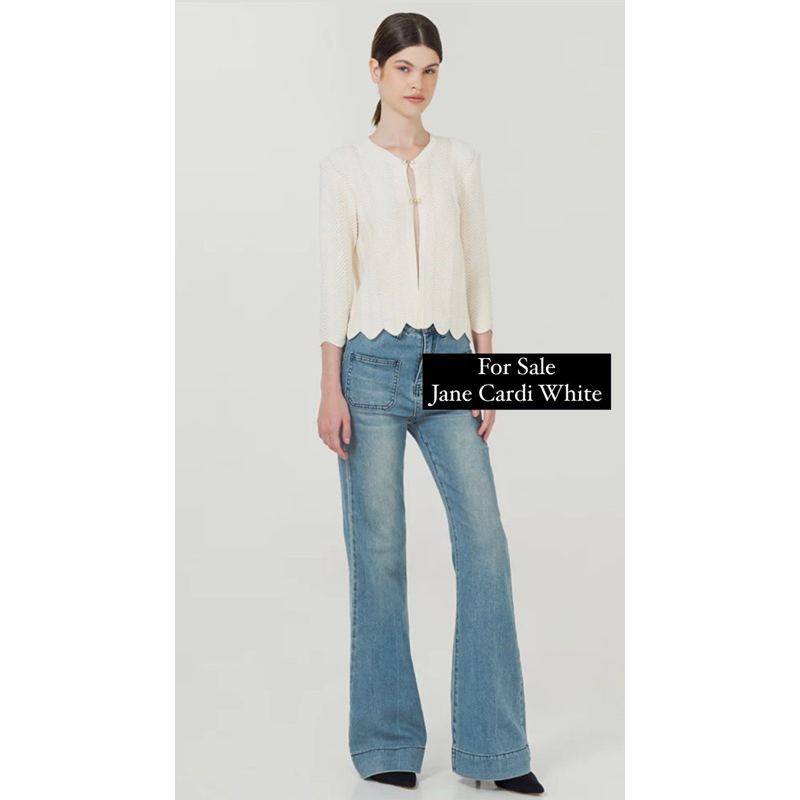 duma jane cardigan white