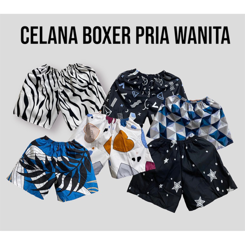 CELANA BOXER PRIA WANITA DEWASA TERMURAH || COD || GROSIRAN