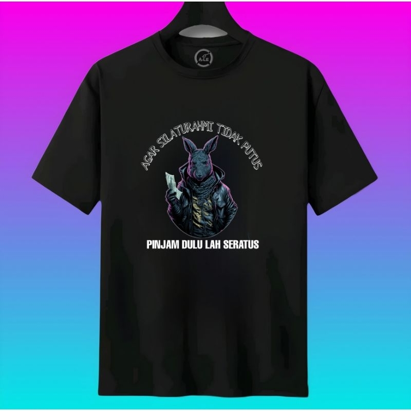 kaos pinjam dulu seratus lizar rabbit viral kaos pinjam seratus
