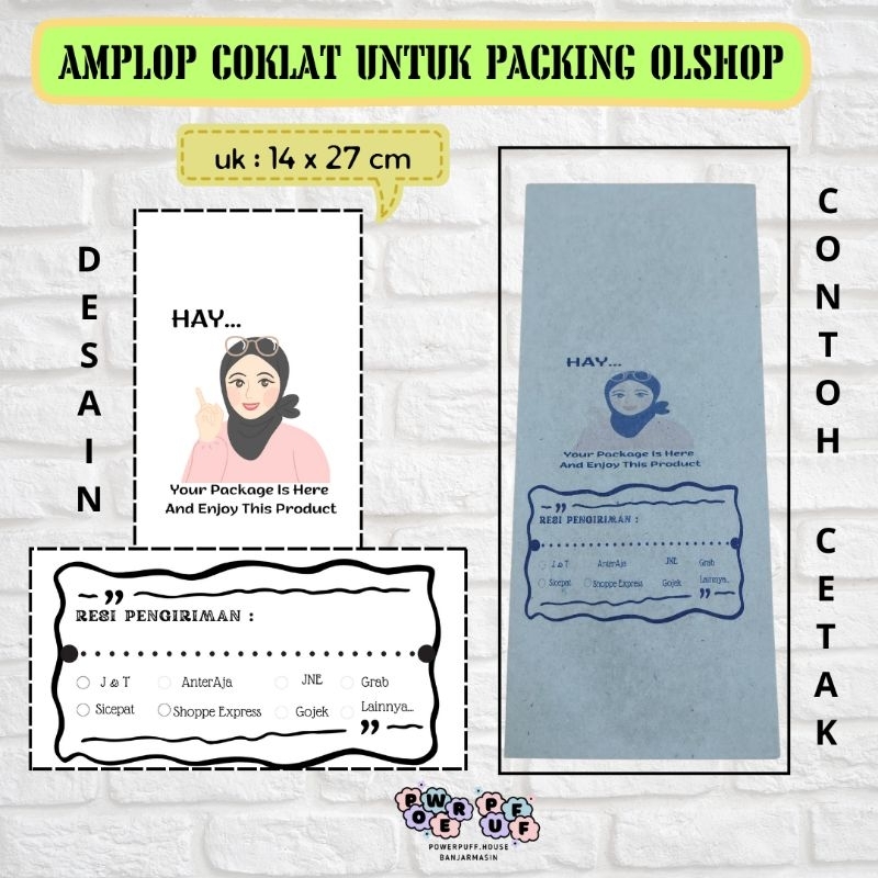 

(Bisa Custom) Amplop Packaging / Olshop (amplop Cokelat/Putih