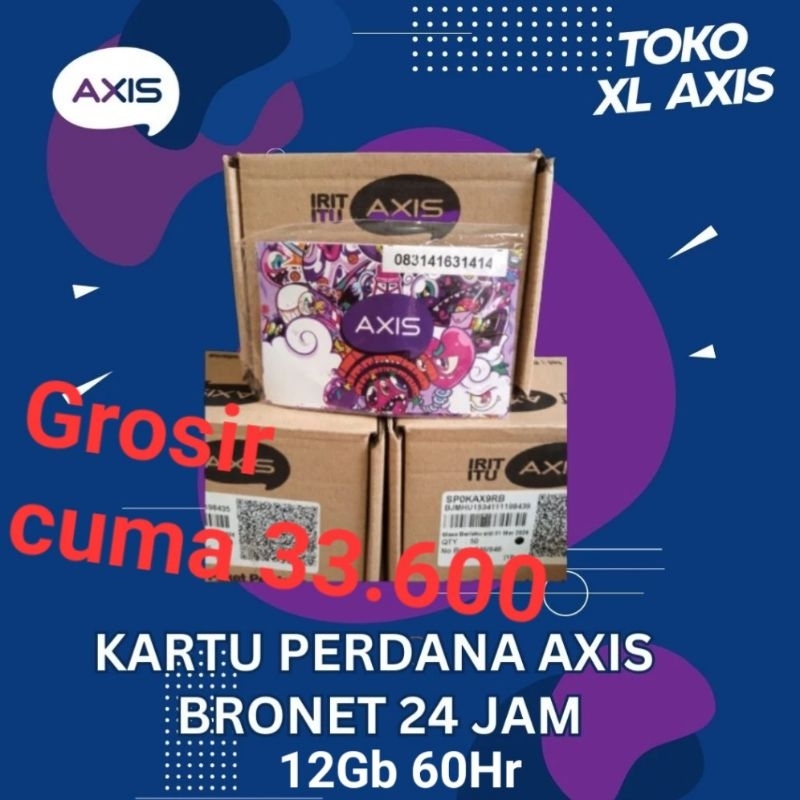 Kartu Perdana Axis Data Bronet 24Jam 12Gb 60Hr